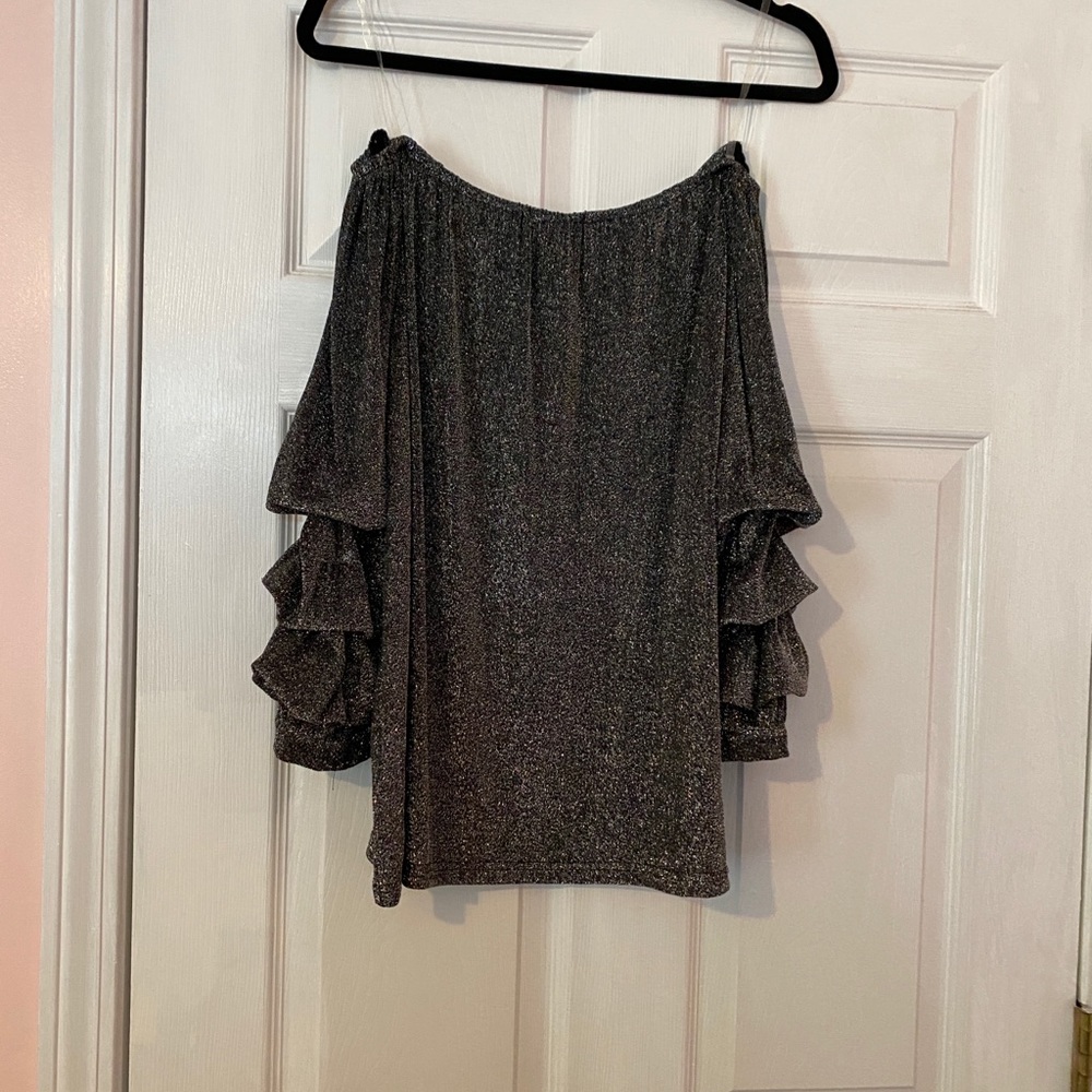 Sparkle off the shoulder top